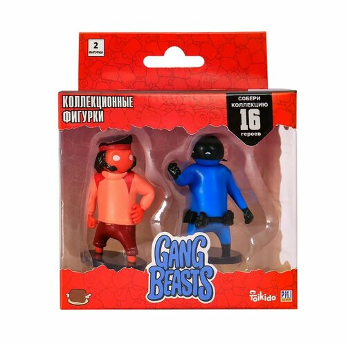 Набор игровой PMI Gang Beasts фигурка 2 шт. GB2015-F набор фигурок gang beasts – синий красный 2 шт gb2015 f