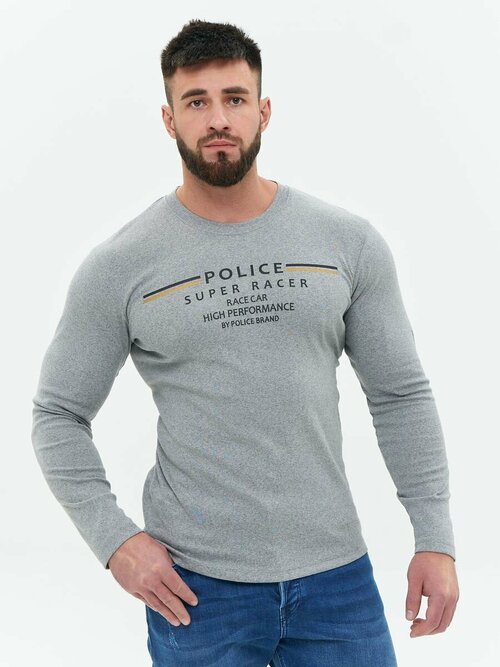 Лонгслив Police, размер XL, серый