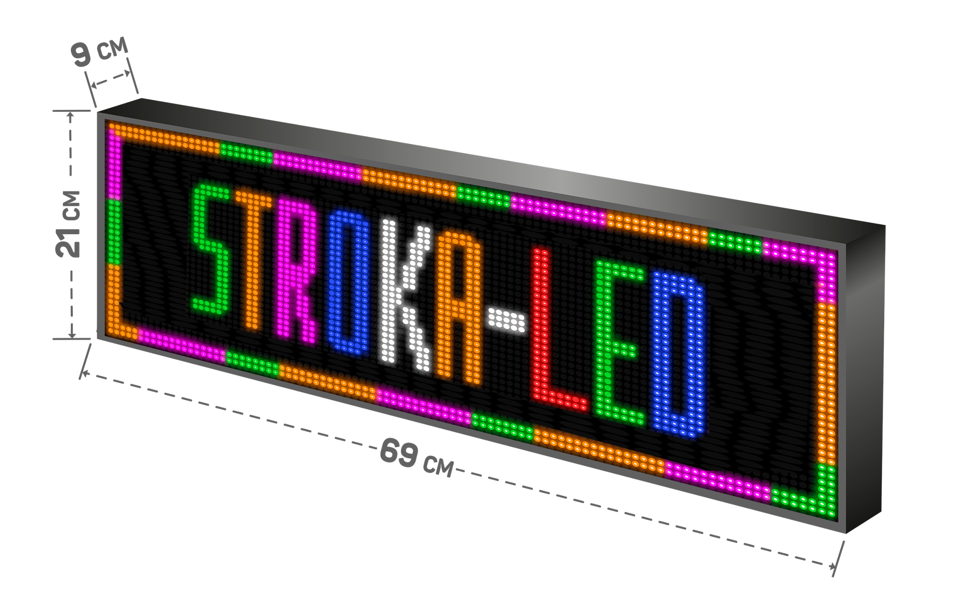 Бегущая строка/ Led /рекламная вывеска/ панель/69х21см