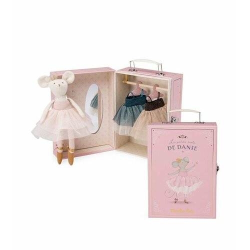 Мягкая игрушка Moulin Roty Балерина с гардеробом-чемоданчиком