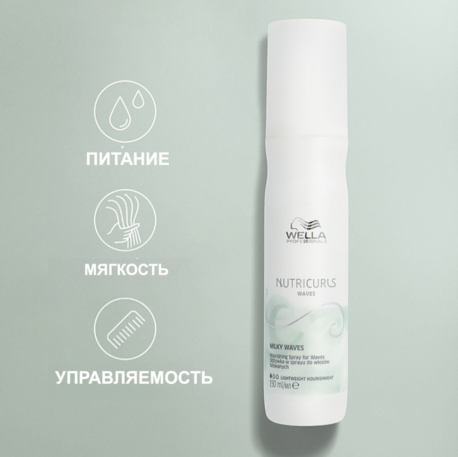 Картинки Wella Professionals Спрей-молочко для локонов Nutricurls Milky Waves 150мл