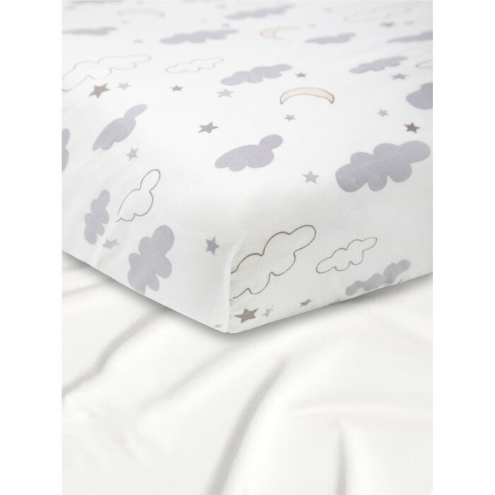 фото Простыня на резинке 125х75х12 (поплин) Ночь