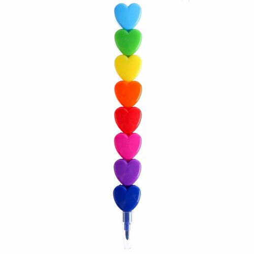 Восковой карандаш «Сердечко», набор 8 цветов (1шт.) 8 цветов коробка детский восковой карандаш для рисования