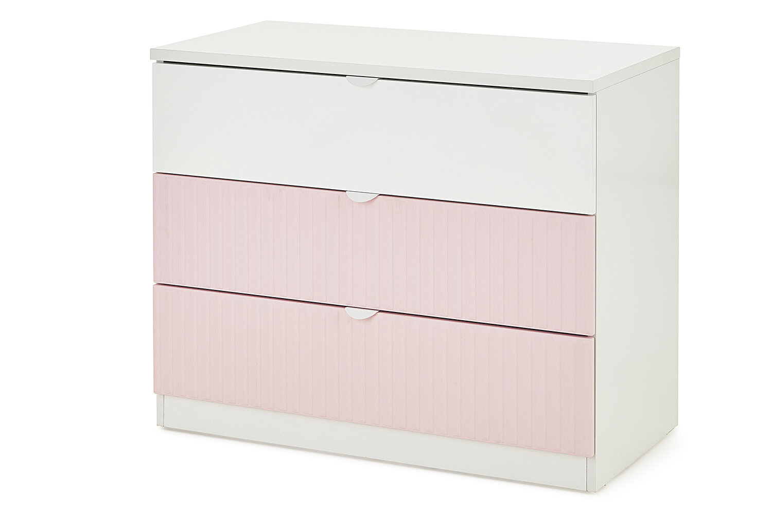 Комод напольный Hoff Каролина 89х755х456 см для детской с ящиками матовый фасад МДФ/ЛДСП цвет розовый белый глянец