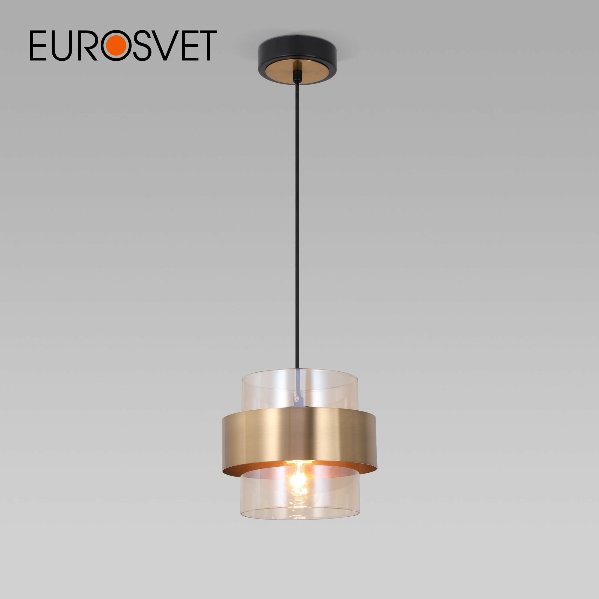 Подвесной светильник Eurosvet Arcada 50243/1, цвет черный, IP20
