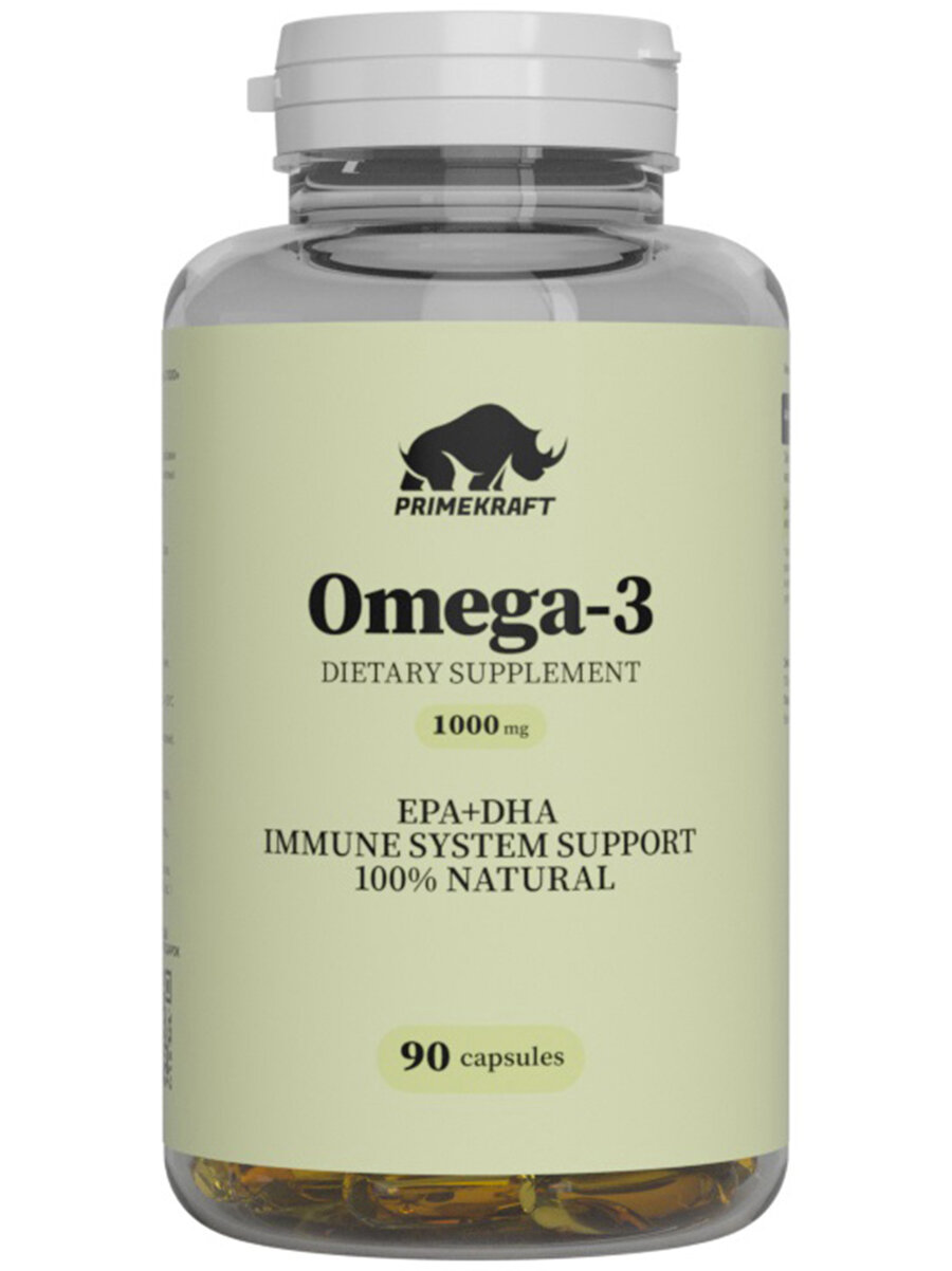 Жирные кислоты Prime Kraft Omega-3 1000 mg - 90 капсул