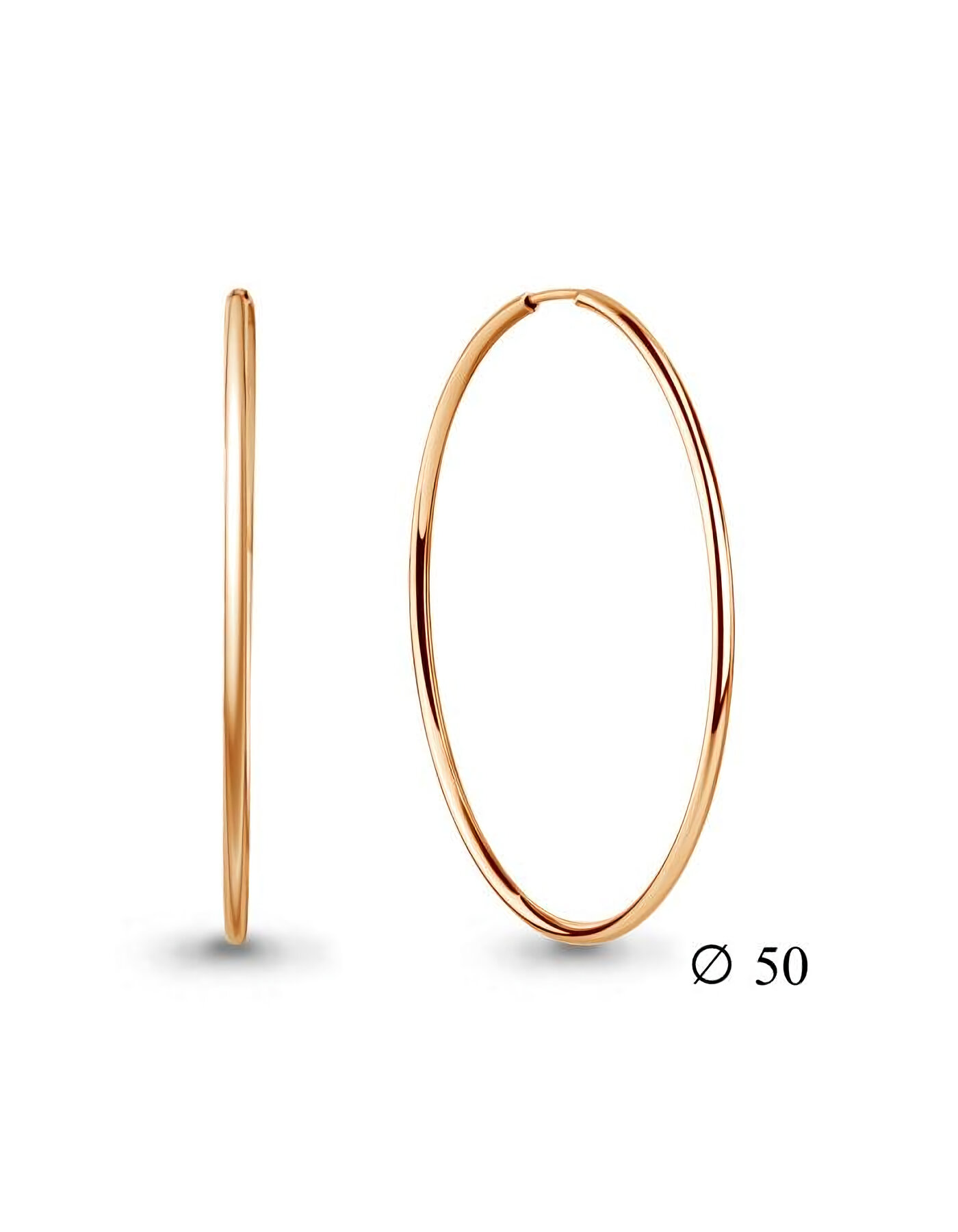 Серьги конго Amarin Jewelry, серебро, 925 проба, золочение