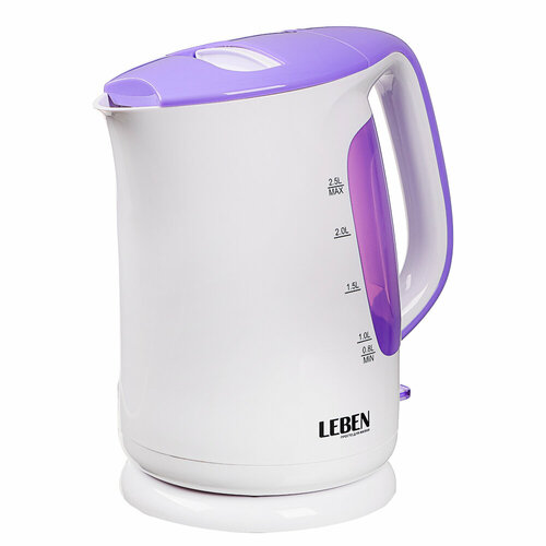 LEBEN Чайник электрический 25л 1850Вт скрытый нагр элемент пластик 2635₽