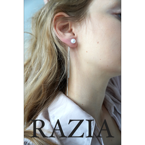 Серьги , серебряный, белый