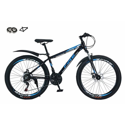 Велосипед горный подростковый 24 FIRE 2024алюминиевая рамарост 140-160велосипед мужской женский подростковыйс амортизациейчерный 20990₽