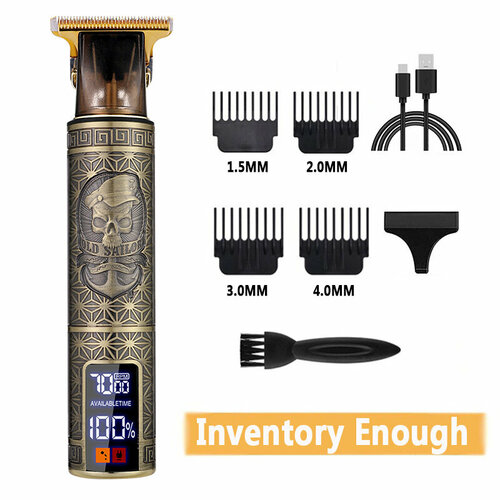 Машинка для стрижки T9 с 3-скоростным режимом и цифровым дисплеем большого размера пиратская 71000₽