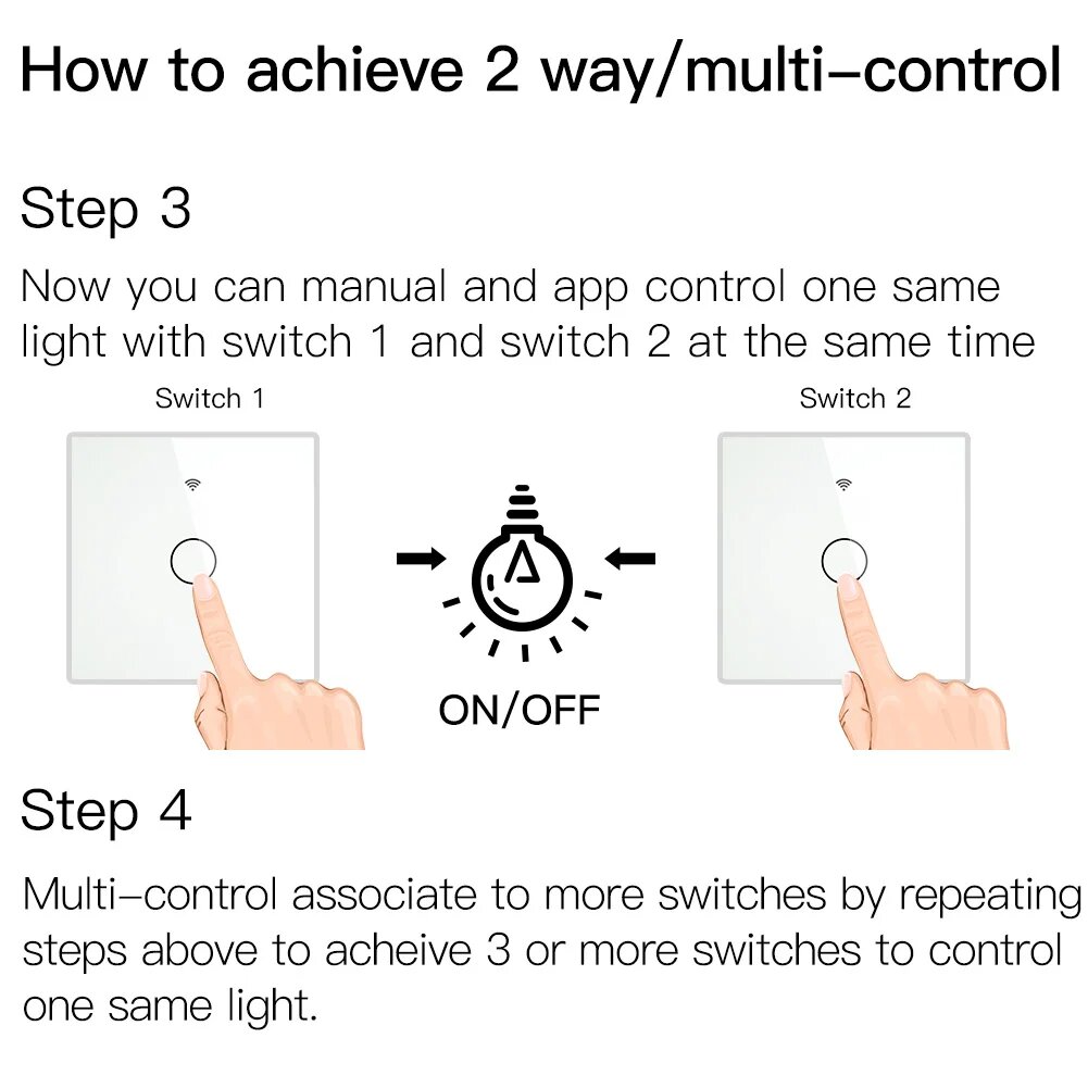 Умный выключатель MOES Gang Smart Switch Sensor w/o grounding ZS-EU1, Zigbee, 100-240 В - фото №17