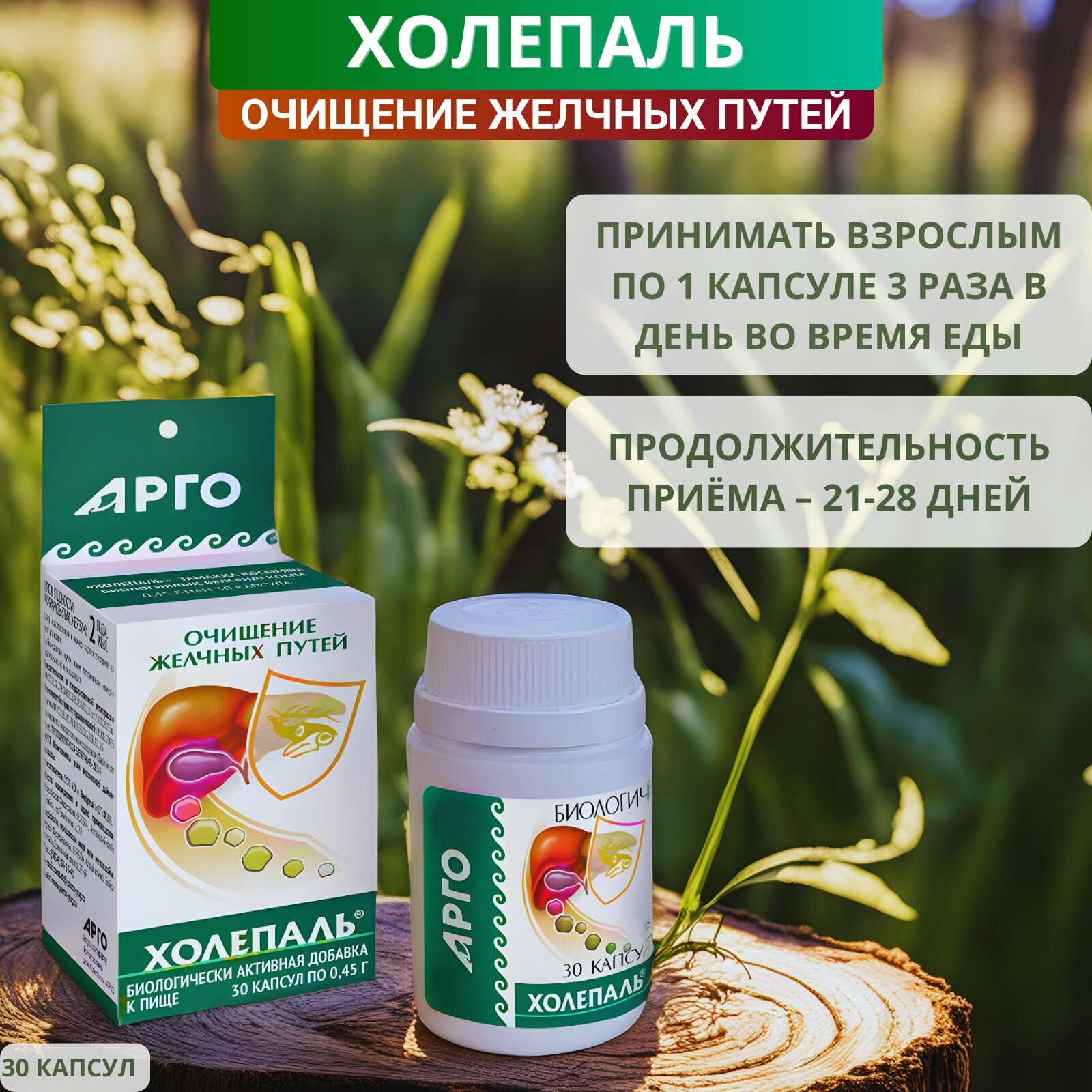 Картинки Холепаль в капсулах гепатозащитное, противовоспалительное средство, капсулы, 30 шт.