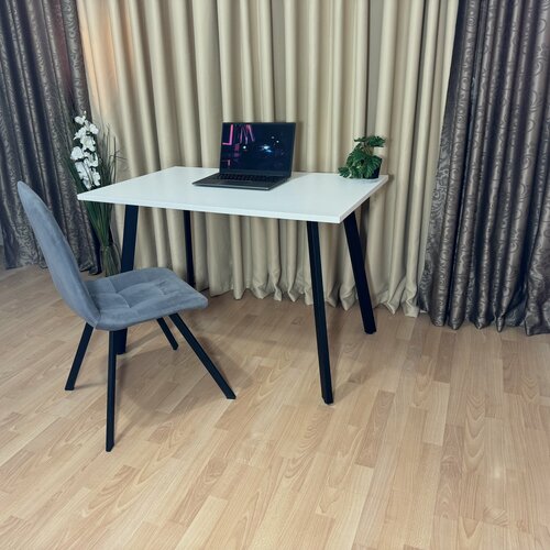 Изображение товара Письменный стол лофт Ник 110*70 см. Столешница 22 мм Чёрные ножки. Компьютерный Офисный Рабочий