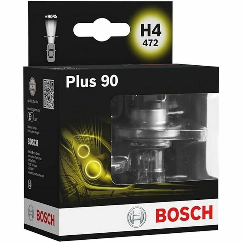 фото Лампа 12V H4 60/55W P43t +90 Блистер (2Шт.) Plus 90 Bosch 1 987 301 422 Bosch арт. 1987301422