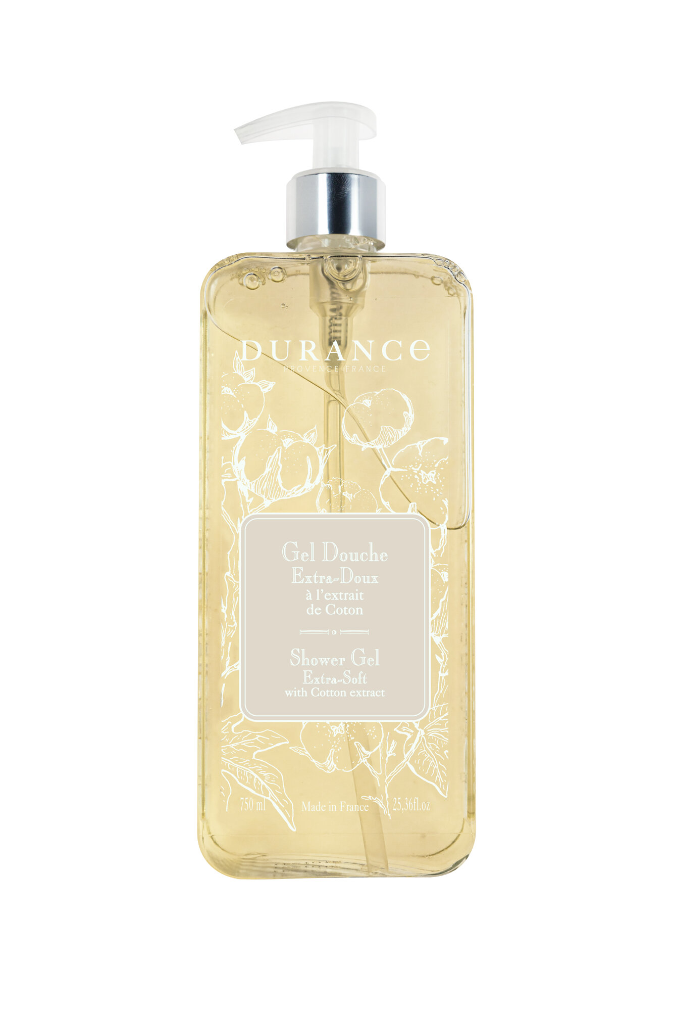 Durance / Гель для душа с экстрактом Хлопка 750мл. Shower Gel with Cotton extract