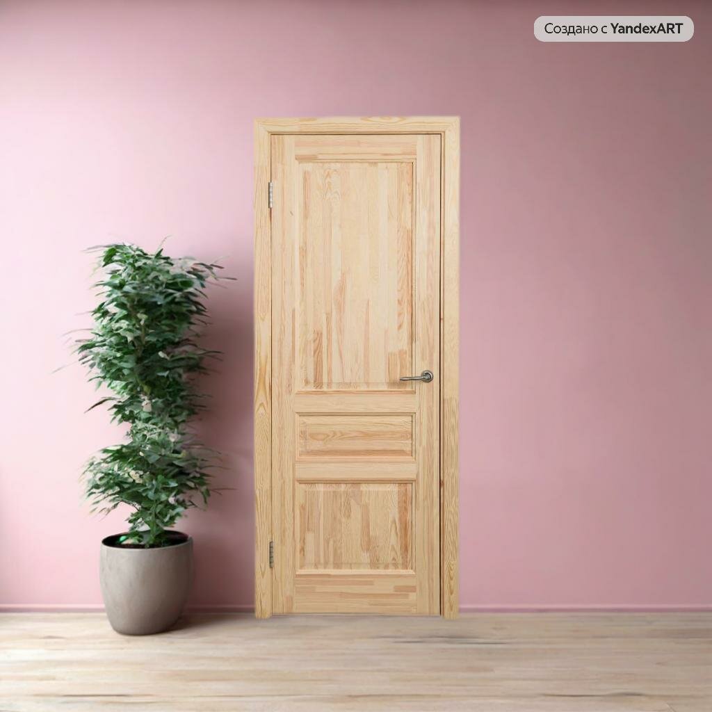 фото Межкомнатная дверь из массива сосны