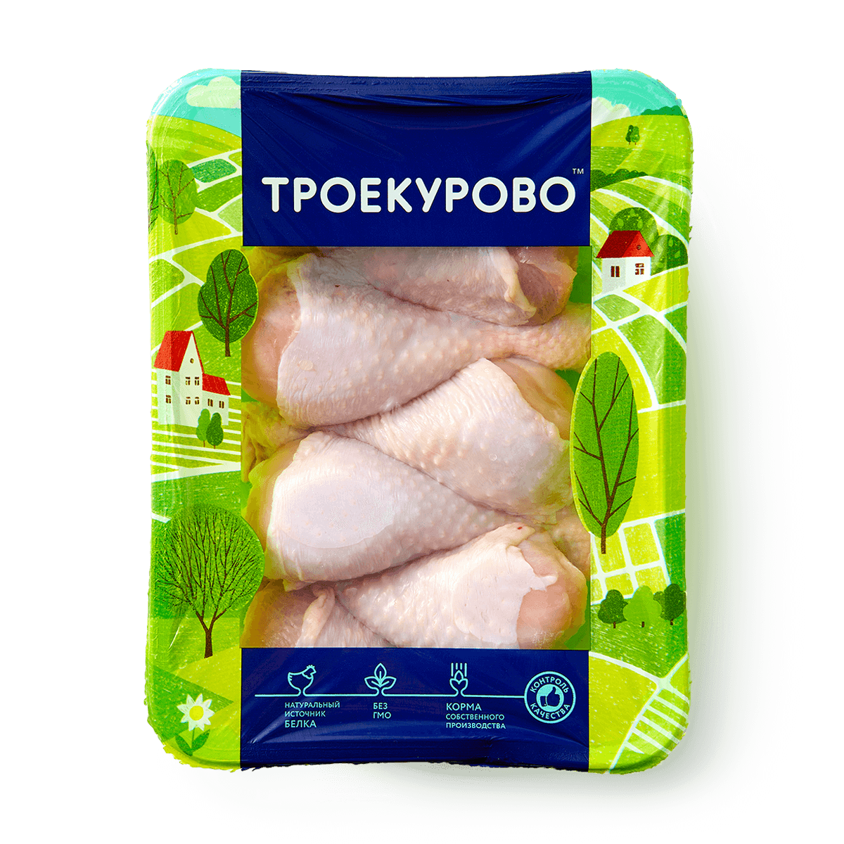 Голень цыпленка-бройлера Троекурово, 0.9 кг, на подложке, 1 уп.