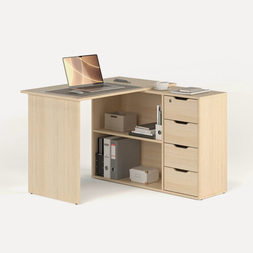 Изображение товара Стол письменный БАНГА-93 правый Дуб молочный