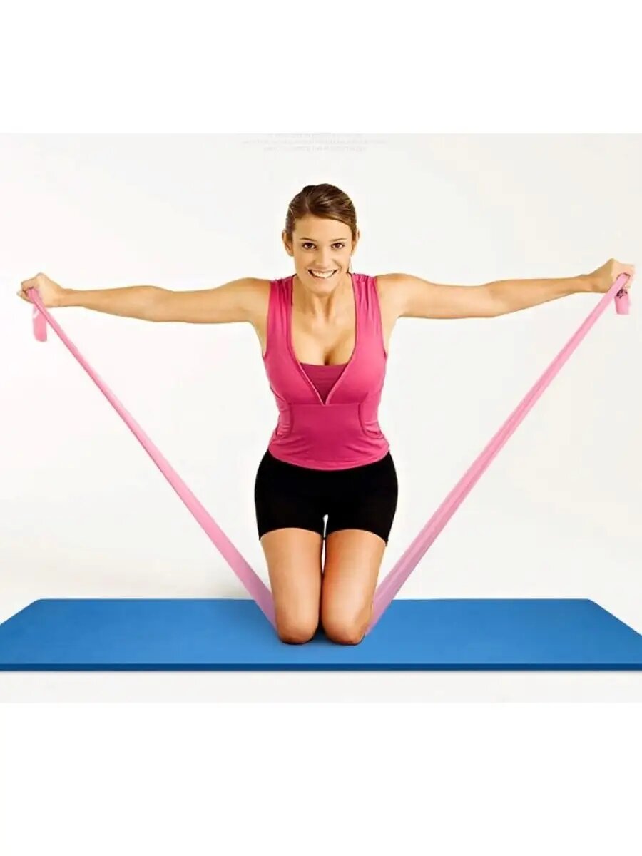 Эспандер ленточный резинка для фитнеса STELLYX, зелёный, 150 см — фото 1