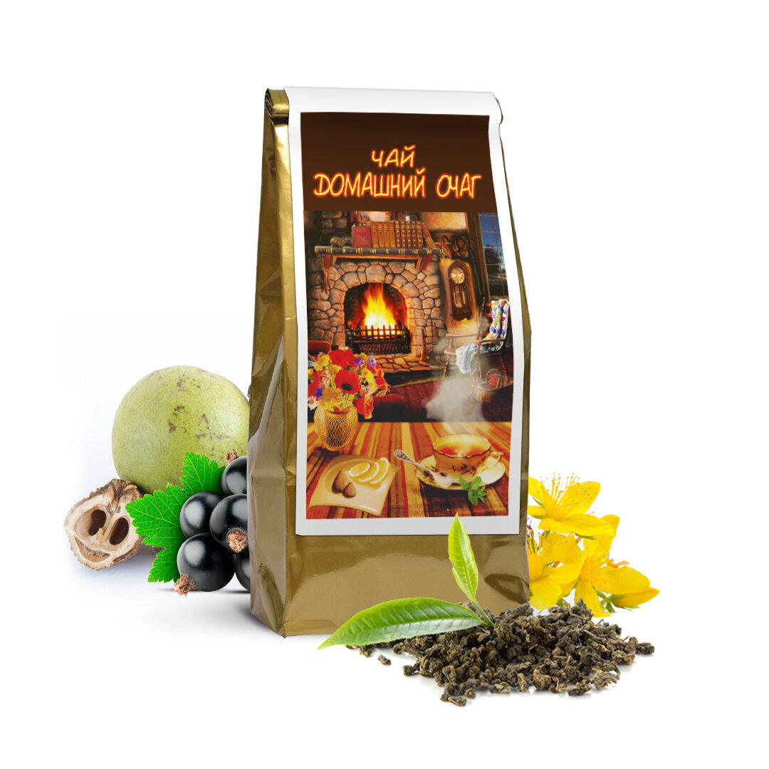 Чай Домашний очаг НТК Жизненная Сила 100 г  С зеленым чаем и черным орехом