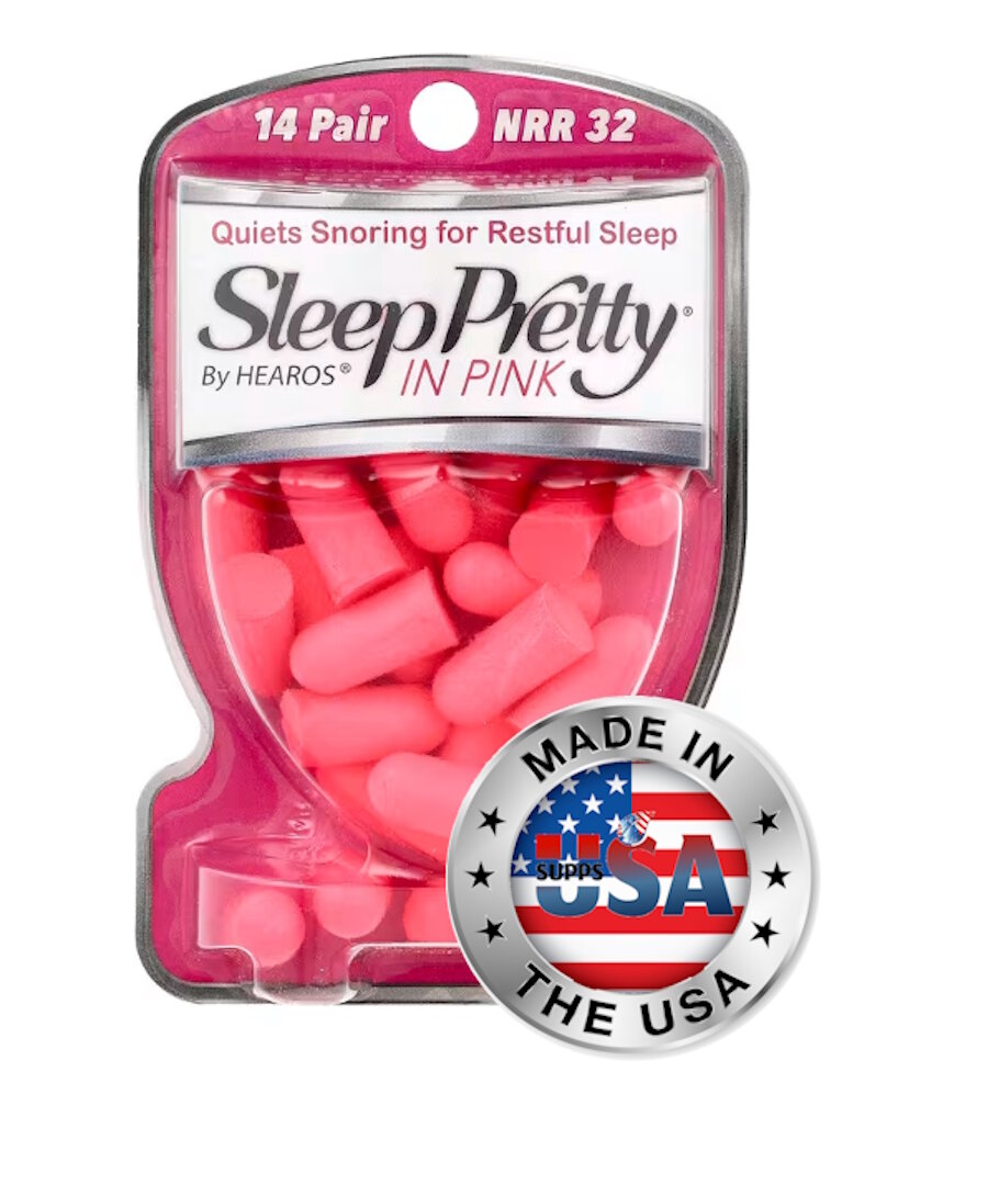 Hearos "Sleep Pretty" - розовые беруши с шумоподавлением 32 дБ, 14 пар