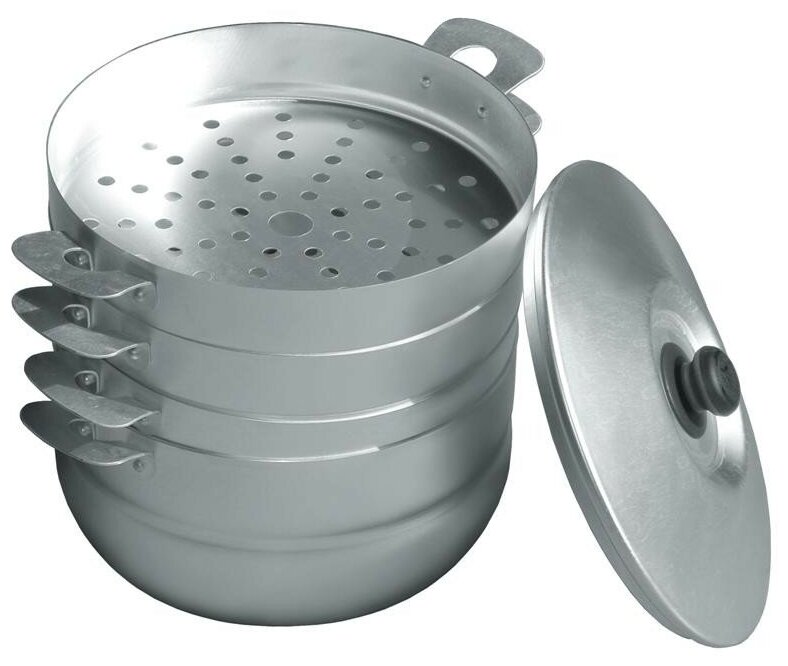 Мантоварка SCOVO MT-112, 6 л, алюминий, для всех типов плит, 4 яруса, 26 см — фото 1