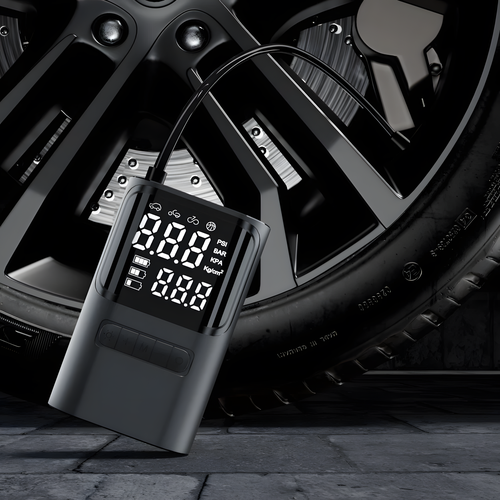 Электрический компактный насос множественного назначения с фонариком с цифровым дисплеем 1934₽