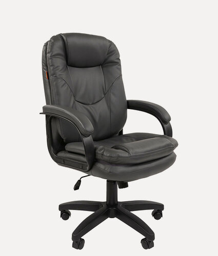 Изображение товара Офисное кресло Chairman 668LT Россия черный пластик, экопремиум серый N, из экокожи, до 120кг