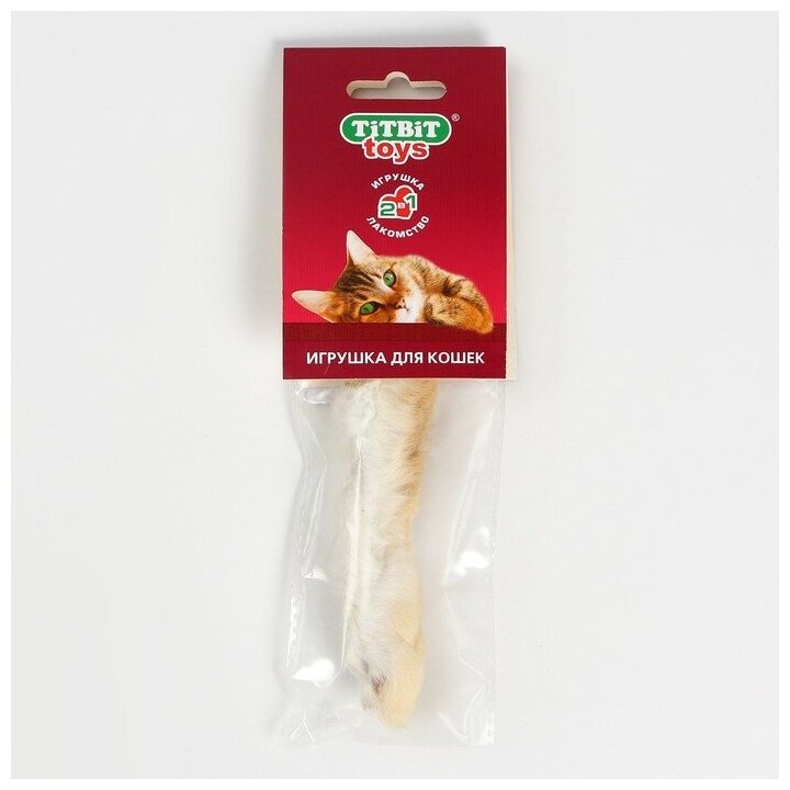 Игрушка TITBIT Лапка пушистая для кошек — фото 1