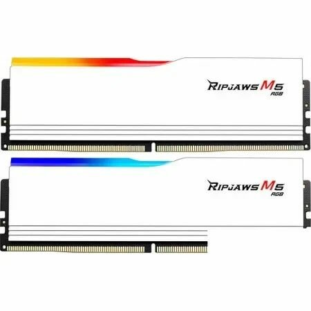 Модуль оперативной памяти G.Skill Модуль памяти DDR5 RIPJAWS M5 RGB 32GB (2x16GB) 5200MHz CL40 (40-40-40-83) 1.1V / F5-5200J4040A16GX2-RM5RW / White