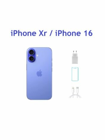 Смартфон Apple iPhone XR/ Xr в корпусе iPhone 16, экран 6.1", камера 12 МП, NFC,