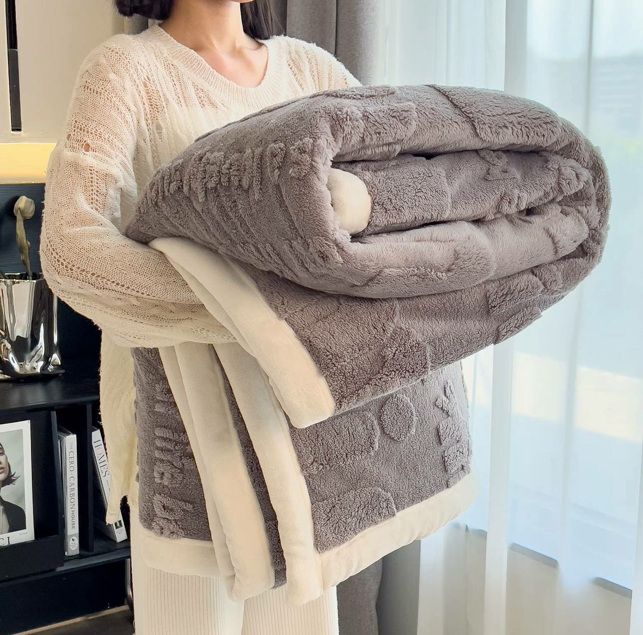 Флисовое одеяло, двухслойный плед, плотный плед, флис, зимний плед, одеяло, покрывало — фото 1