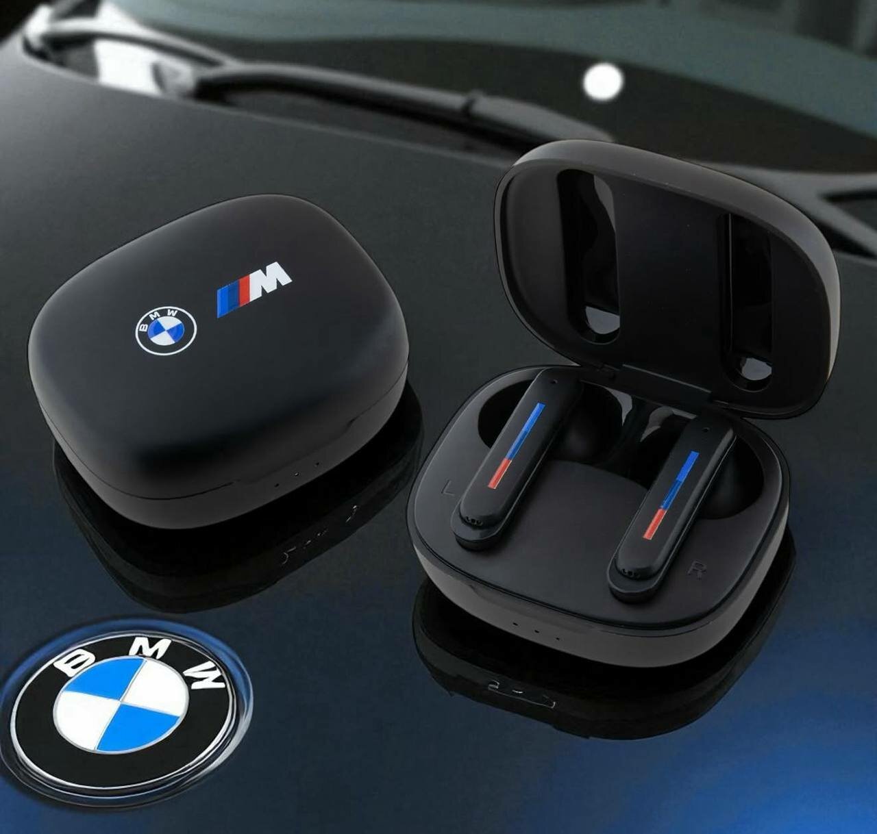 Беспроводные наушники BMW BMBEMIATP20LOK, сенсорное управление, ENC шумоподавление, до 30 ч работы, Чёрные