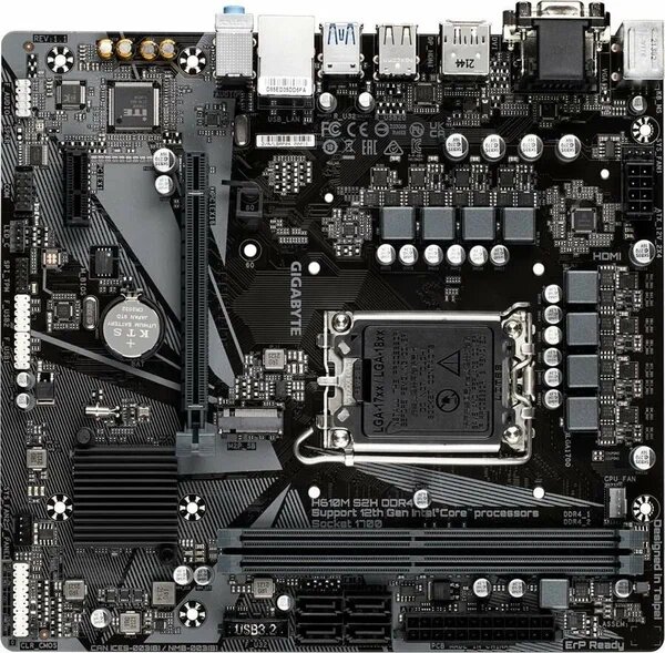 БУ Материнская плата H610 S1700 MATX H610M S2H V2 DDR4 GIGABYTE [БУ H610M S2H V2 DDR4]