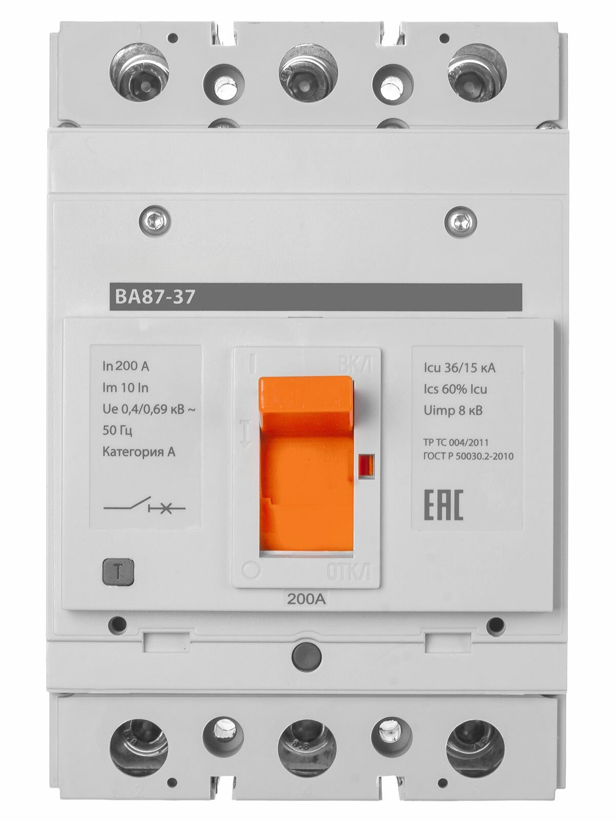 Автоматический выключатель ВА87-37 3Р 200А 35кА — фото 1