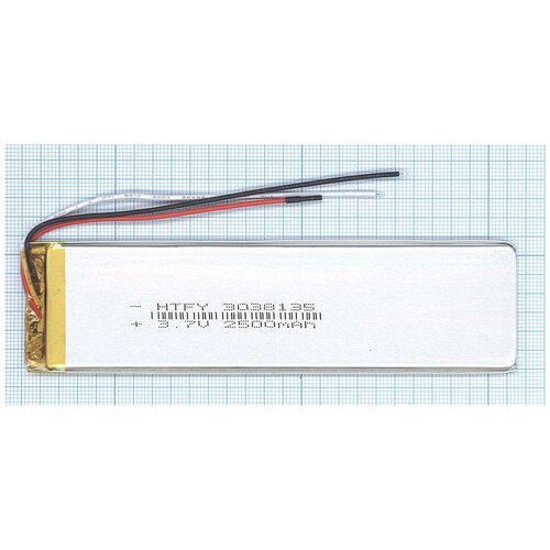 Аккумулятор Li-Pol (батарея) 3*38*135мм 3pin 3.7V/2500mAh