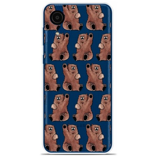 Силиконовый чехол на Samsung Galaxy A03 Core Медведи / для Самсунг Галакси А03 Кор