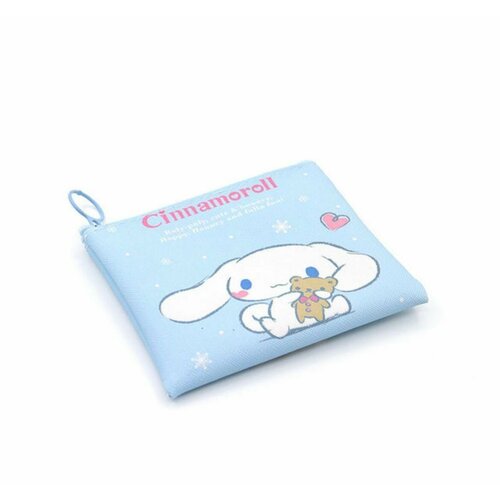 Кошелек , фактура перфорированная, голубой kawaii аниме hello kitty sanrio вместительный рюкзак my melody kuromi cinnamoroll милые студенческие принадлежности подарки игрушки для девочек