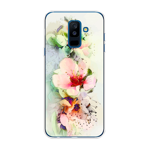Силиконовый чехол на Samsung Galaxy A6 + / Самсунг Галакси А6 Плюс Нежные цветы