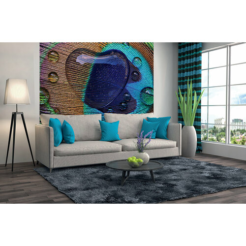 Фотообои DIVINO/C коллекцияПеро павлина 200х147 см