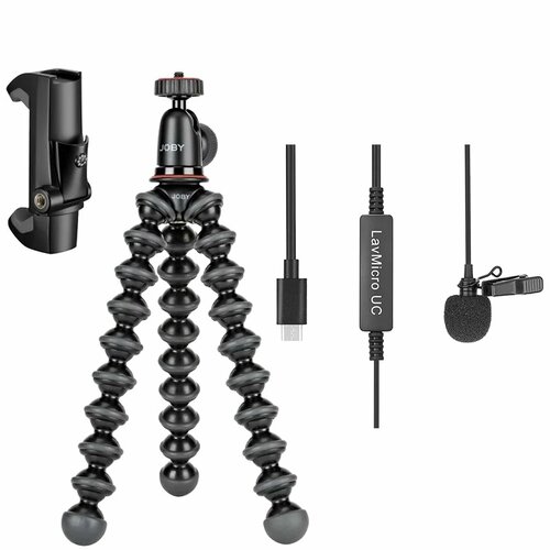 штатив joby podzilla large kit с держателем для смартфона серый Набор Saramonic LavMicro UC + GorillaPod 1K Kit Smart A01832