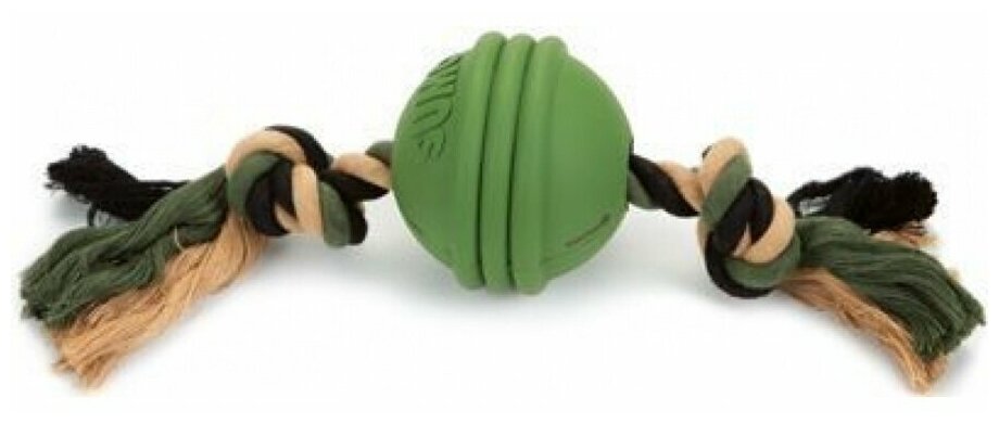 Beeztees 626707 Игрушка д/собак "Sumo Fit Ball" Мяч на канате зеленый 31,8*7,9*7,9см . - фотография № 5