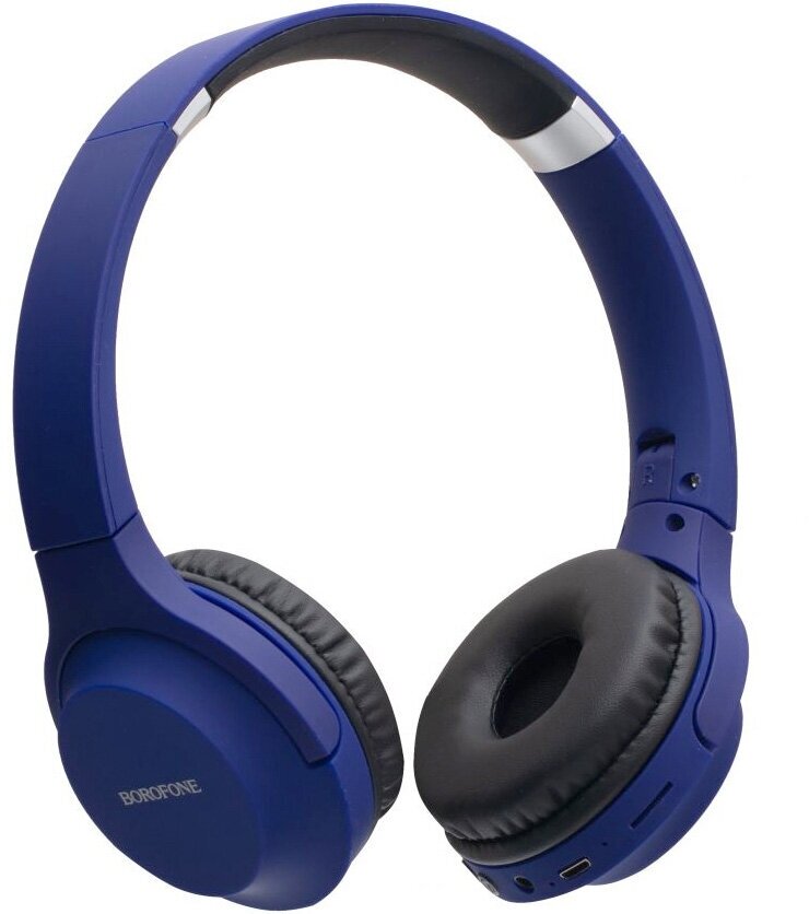 Наушники Borofone BO6 Poise Rhyme Wireless Headphones - Blue - фото №4