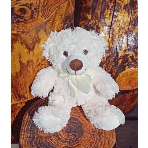 Мягкая игрушка плюшевый медведь, цвет белый, 35см мягкая игрушка медведь 35 см в ассортименте