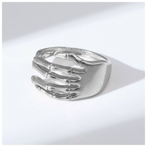 Кольцо, серебряный кольцо скелет кисть цвет серебро безразмерное