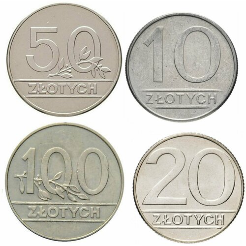 Польша набор из 4 монет 1980-1999 годов код 23859 польша набор из 5 монет 2010 2014 годов код 23857