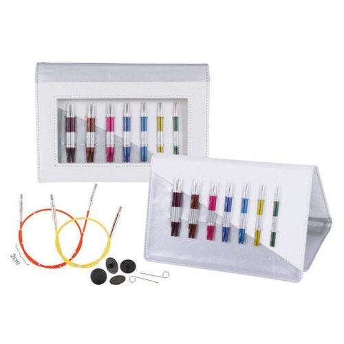Набор съемных спиц для вязания Knit Pro Deluxe Set Special IC SmartStix, алюминий, 8 видов укороченных спиц, арт.42161