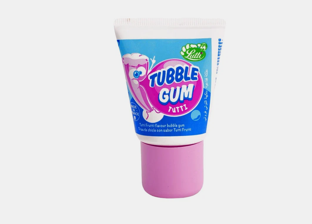 Жевательная резинка Tubble Gum Tutti Frutti Lutti SAS 35 г, Франция
