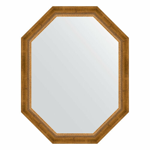 Зеркало Evoform Octagon BY 7116 73x93 в багетной раме, состаренная бронза с плетением